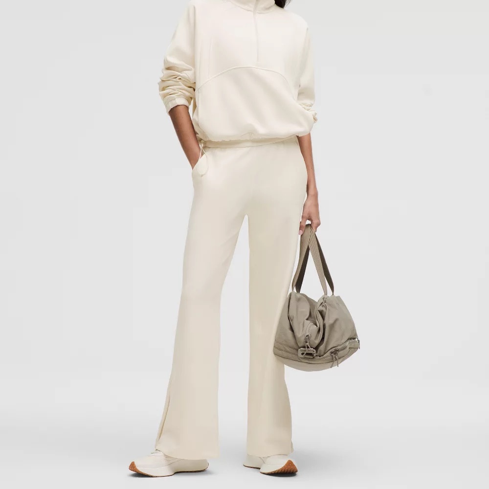Ribbed Softstreme Zip-Leg High-Rise Pant
